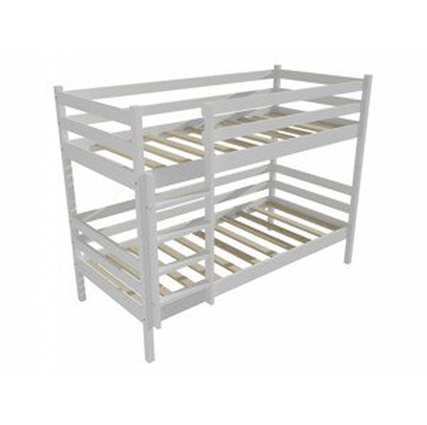 Patrová postel PP 008 (Rozměr: 90 x 200 cm, Prostor mezi lůžky: 100 cm, Barva dřeva: barva bílá)