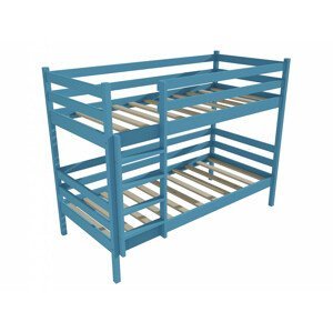 Patrová postel PP 008 (Rozměr: 90 x 190 cm, Prostor mezi lůžky: 80 cm, Barva dřeva: barva modrá)