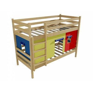 Patrová postel PP 011 (Rozměr: 90 x 200 cm, Prostor mezi lůžky: 100 cm, Barva dřeva: bezbarvý lak)
