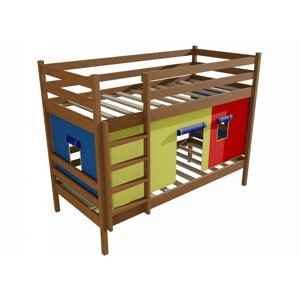 Patrová postel PP 011 (Rozměr: 90 x 190 cm, Prostor mezi lůžky: 80 cm, Barva dřeva: moření dub)