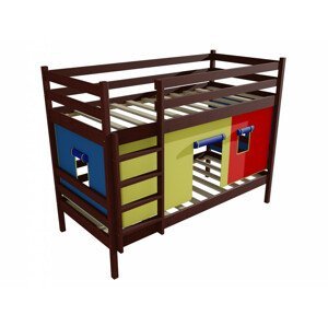 Patrová postel PP 011 (Rozměr: 90 x 190 cm, Prostor mezi lůžky: 80 cm, Barva dřeva: moření ořech)