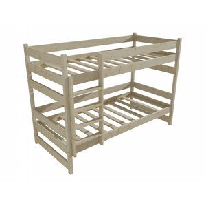 Patrová postel PP 014 (Rozměr: 90 x 190 cm, Prostor mezi lůžky: 80 cm, Barva dřeva: surové dřevo)