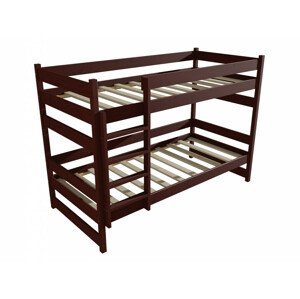 Patrová postel PP 014 (Rozměr: 90 x 190 cm, Prostor mezi lůžky: 100 cm, Barva dřeva: moření ořech)