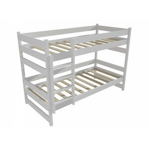 Patrová postel PP 014 (Rozměr: 90 x 190 cm, Prostor mezi lůžky: 80 cm, Barva dřeva: barva bílá)