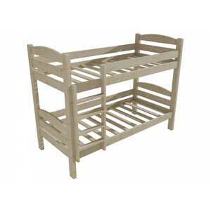 Patrová postel PP 015 (Rozměr: 90 x 180 cm, Prostor mezi lůžky: 80 cm, Barva dřeva: surové dřevo)