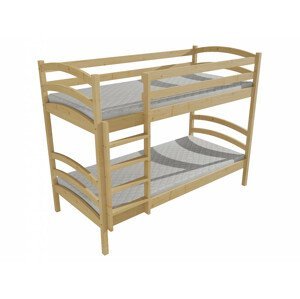 Patrová postel PP 016 (Rozměr: 90 x 190 cm, Prostor mezi lůžky: 80 cm, Barva dřeva: surové dřevo)