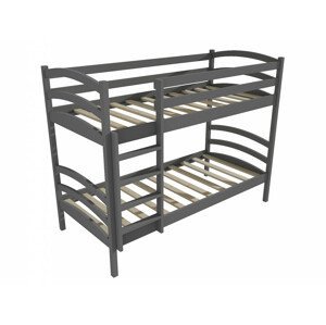 Patrová postel PP 016 (Rozměr: 80 x 180 cm, Prostor mezi lůžky: 80 cm, Barva dřeva: barva šedá)