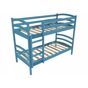Patrová postel PP 016 (Rozměr: 80 x 180 cm, Prostor mezi lůžky: 80 cm, Barva dřeva: barva modrá)