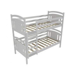 Patrová postel PP 017 (Rozměr: 90 x 190 cm, Prostor mezi lůžky: 80 cm, Barva dřeva: barva bílá)