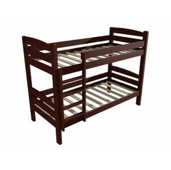 Patrová postel PP 019 (Rozměr: 90 x 180 cm, Prostor mezi lůžky: 100 cm, Barva dřeva: moření ořech)
