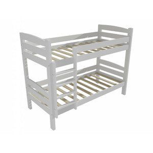Patrová postel PP 019 (Rozměr: 90 x 190 cm, Prostor mezi lůžky: 80 cm, Barva dřeva: barva bílá)