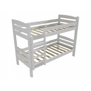 Patrová postel PP 019 (Rozměr: 90 x 190 cm, Prostor mezi lůžky: 90 cm, Barva dřeva: barva bílá)