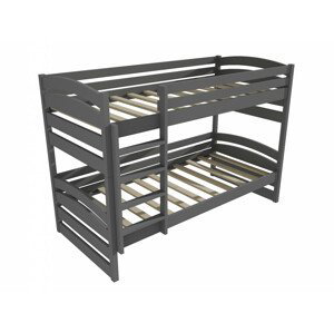 Patrová postel PP 020 (Rozměr: 90 x 190 cm, Prostor mezi lůžky: 90 cm, Barva dřeva: barva šedá)