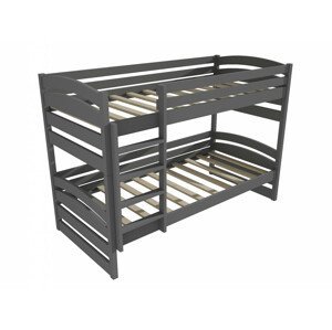 Patrová postel PP 020 (Rozměr: 90 x 190 cm, Prostor mezi lůžky: 100 cm, Barva dřeva: barva šedá)