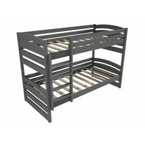 Patrová postel PP 020 (Rozměr: 90 x 200 cm, Prostor mezi lůžky: 80 cm, Barva dřeva: barva šedá)