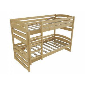 Patrová postel PP 020 (Rozměr: 90 x 200 cm, Prostor mezi lůžky: 100 cm, Barva dřeva: bezbarvý lak)