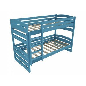 Patrová postel PP 020 (Rozměr: 90 x 190 cm, Prostor mezi lůžky: 90 cm, Barva dřeva: barva modrá)