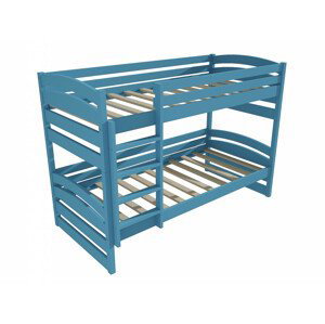 Patrová postel PP 020 (Rozměr: 80 x 190 cm, Prostor mezi lůžky: 100 cm, Barva dřeva: barva modrá)