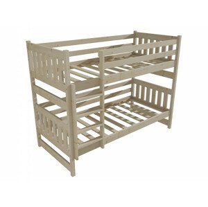 Patrová postel PP 021 (Rozměr: 90 x 190 cm, Prostor mezi lůžky: 90 cm, Barva dřeva: surové dřevo)