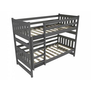 Patrová postel PP 021 (Rozměr: 90 x 190 cm, Prostor mezi lůžky: 90 cm, Barva dřeva: barva šedá)