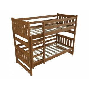 Patrová postel PP 021 (Rozměr: 90 x 190 cm, Prostor mezi lůžky: 80 cm, Barva dřeva: moření dub)