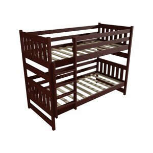 Patrová postel PP 021 (Rozměr: 90 x 190 cm, Prostor mezi lůžky: 80 cm, Barva dřeva: moření ořech)