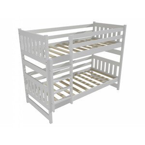 Patrová postel PP 021 (Rozměr: 80 x 180 cm, Prostor mezi lůžky: 80 cm, Barva dřeva: barva bílá)