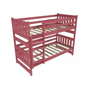 Patrová postel PP 021 (Rozměr: 90 x 190 cm, Prostor mezi lůžky: 80 cm, Barva dřeva: barva růžová)