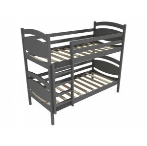 Patrová postel PP 022 (Rozměr: 90 x 190 cm, Prostor mezi lůžky: 90 cm, Barva dřeva: barva šedá)