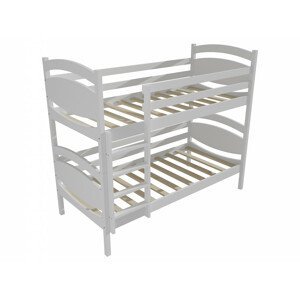 Patrová postel PP 022 (Rozměr: 90 x 190 cm, Prostor mezi lůžky: 100 cm, Barva dřeva: barva bílá)