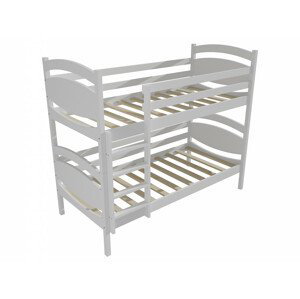 Patrová postel PP 022 (Rozměr: 90 x 200 cm, Prostor mezi lůžky: 100 cm, Barva dřeva: barva bílá)