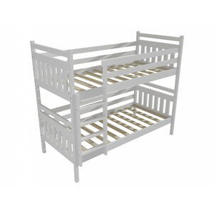 Patrová postel PP 023 (Rozměr: 90 x 200 cm, Prostor mezi lůžky: 80 cm, Barva dřeva: barva bílá)