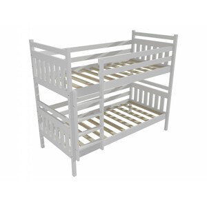 Patrová postel PP 023 (Rozměr: 90 x 200 cm, Prostor mezi lůžky: 100 cm, Barva dřeva: barva bílá)