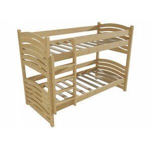 Patrová postel PP 024 (Rozměr: 90 x 190 cm, Prostor mezi lůžky: 80 cm, Barva dřeva: bezbarvý lak)