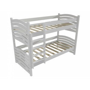 Patrová postel PP 024 (Rozměr: 90 x 190 cm, Prostor mezi lůžky: 80 cm, Barva dřeva: barva bílá)
