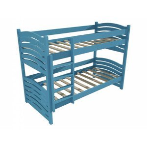 Patrová postel PP 024 (Rozměr: 90 x 190 cm, Prostor mezi lůžky: 90 cm, Barva dřeva: barva modrá)