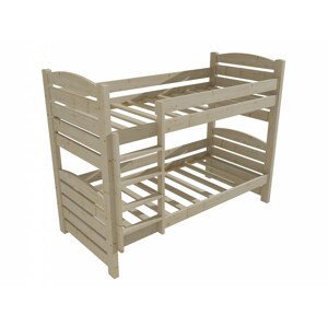 Patrová postel PP 025 (Rozměr: 90 x 190 cm, Prostor mezi lůžky: 80 cm, Barva dřeva: surové dřevo)
