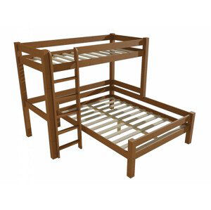 Patrová postel s rozšířeným spodním lůžkem 8X8 12B (Rozměr: 80 x 200 / 120 x 200 cm, Barva dřeva: moření dub)