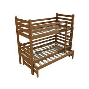 Patrová postel s výsuvnou přistýlkou M 008 NEW* (Rozměr: 90 x 190 cm, Prostor mezi lůžky: 80 cm, Barva dřeva: moření dub)