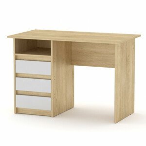 Psací stůl DEKAN ABS (Barva dřeva: dub sonoma + bílá)