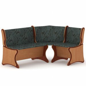 Rohová lavice ARGENTINA (Materiál potahu: tkanina - boston grey, Barva dřeva: olše | kalvados)