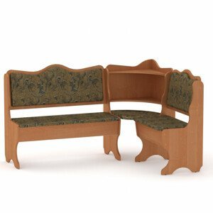 Rohová lavice DAKAR (Barva dřeva: olše, Materiál potahu: tkanina - boston gold)