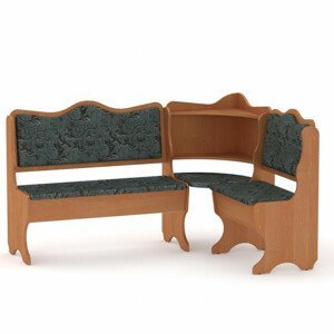 Rohová lavice DAKAR (Barva dřeva: olše, Materiál potahu: tkanina - boston grey)