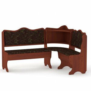 Rohová lavice DAKAR (Barva dřeva: kalvados, Materiál potahu: tkanina - boston chocolate)