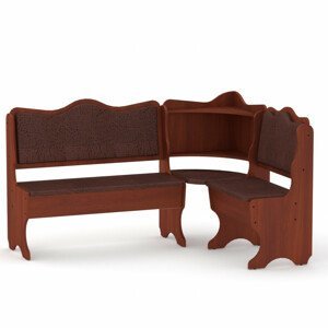 Rohová lavice DAKAR (Barva dřeva: kalvados, Materiál potahu: vinyl - bronz)