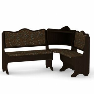 Rohová lavice DAKAR (Barva dřeva: wenge, Materiál potahu: tkanina - boston brown)