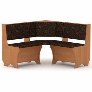 Rohová lavice CHILE (Barva dřeva: olše, Materiál potahu: tkanina - boston chocolate)