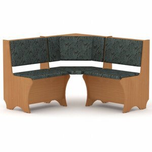 Rohová lavice CHILE (Barva dřeva: buk, Materiál potahu: tkanina - boston grey)