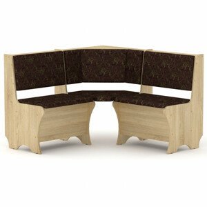 Rohová lavice CHILE (Barva dřeva: dub sonoma, Materiál potahu: tkanina - boston chocolate)