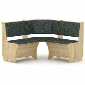 Rohová lavice CHILE (Barva dřeva: dub sonoma, Materiál potahu: tkanina - boston grey)